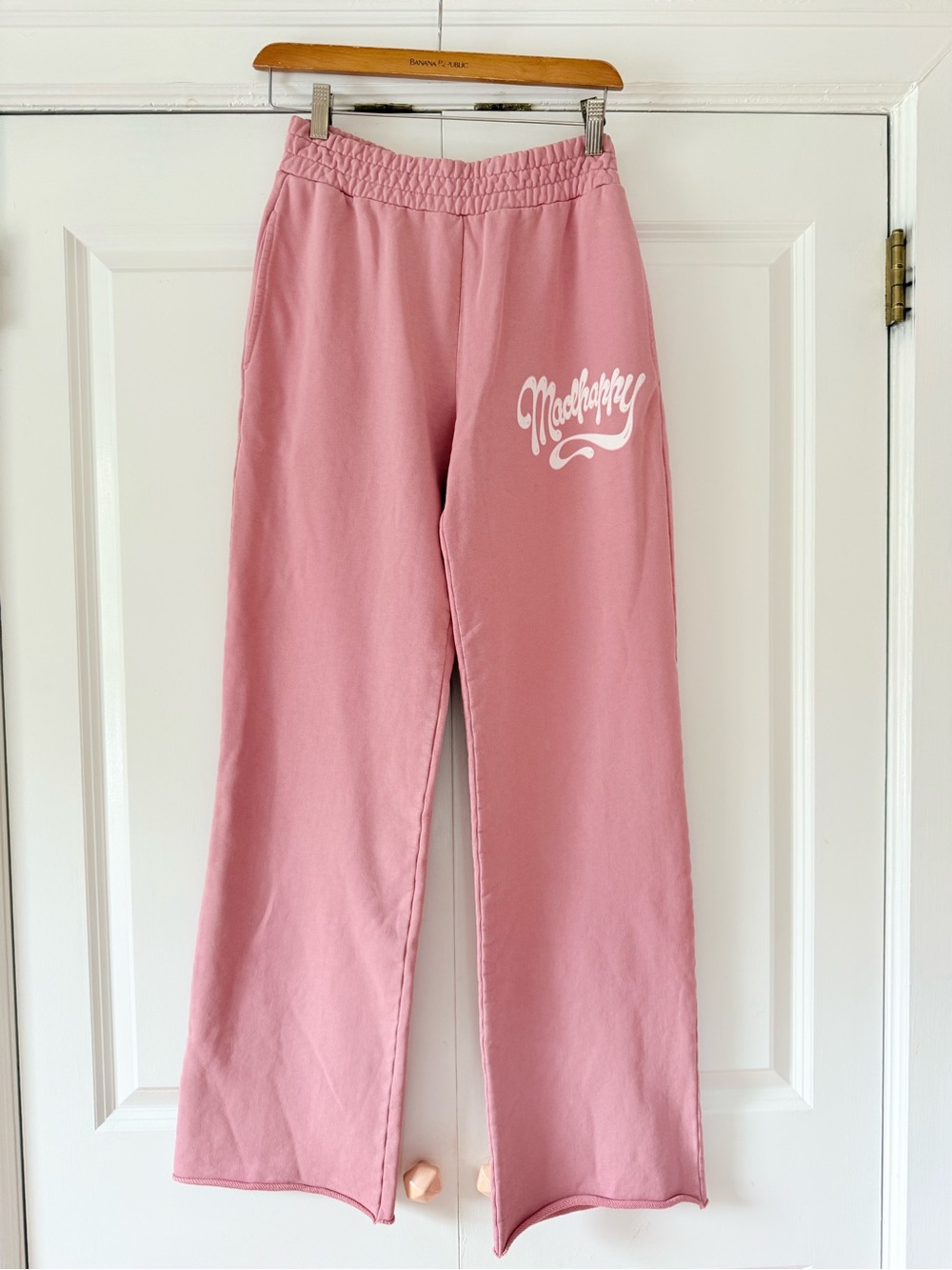 Madhappy Pink Artwork Program wide leg Sweatpants with logo